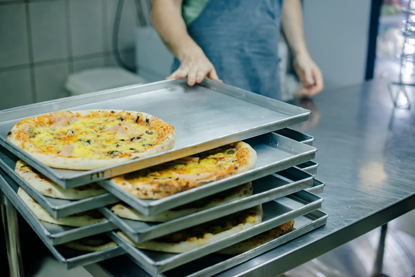 Pizzas preparadas en pequeños lotes